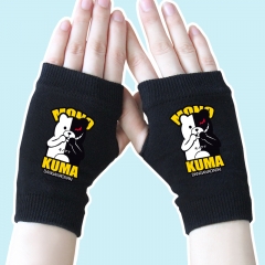 Dangan Ronpa Monokuma Fashion Cartoon Black Anime Knitted Gloves 14*8CM