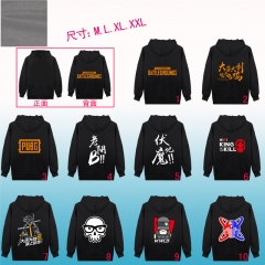 10Styles Playerunknown's Battlegrounds Long Sleeve Anime Hooded Hoodie Design A