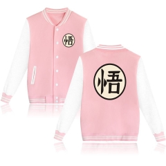 Dragon Ball For Girls Pink Baseball Uniform Cloth Anime Hoodie