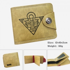Yu-Gi-Oh Cartoon PU Purse Bi-fold Snap-fastener Anime Leather Wallet 60g