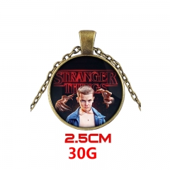 Stranger Things Movie Vintage Fashion Jewelry Bronze Chain Anime Alloy Necklace 30g