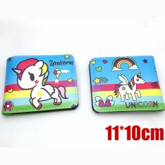 Unicorn Cartoon Purse Cute Design Wholesale Anime PU Leather Short Wallet