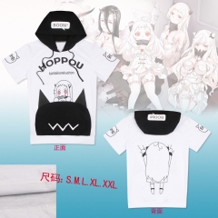 Kantai Collection Hooded with Short Sleeves Anime Tshirt