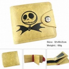 The Nightmare Before Christmas High Quality Cartoon Purse Wholesale PU Fold Snap Anime Wallet Design A