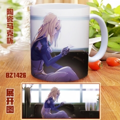Violet Evergarden Cartoon Color Printed Ceramics Anime Mug Cup