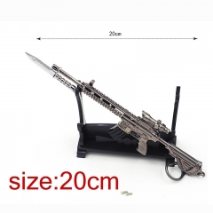 Playerunknown's Battlegrounds Game M416 Assault Rifle Model Alloy Keychain 17cm