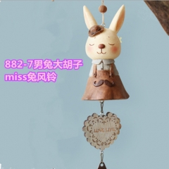 Japanese Cartoon Animal Miss Rabbit Vinyl Toy Anime Windbell Wind Chime