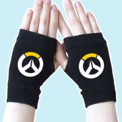 Overwatch Game Marks Black Anime Gloves 14*8CM