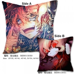 Saga of Tanya the Evil War Style Novel Two Sides Print Anime Pillow 45*45CM