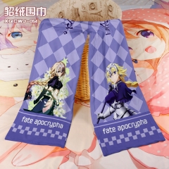Fate Stay Night  Cosplay Colorful Mink Velvet Material Anime Scarf