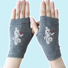 Dangan Ronpa Monokuma Gray Anime Knitted Gloves 14*8CM