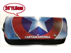 Marvel Captain America Movie PU Leather Anime Fancy Pencil Bag