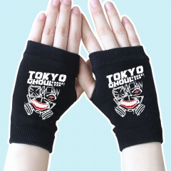Tokyo Ghoul Black Half Finger Warm Anime Knitted Gloves 14*8CM