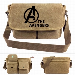 Marvel The Avengers Logo Movie Crossbody Bags High Quality Anime Canvas Single-shoulder Bag