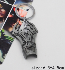 Justice League Silver Color Anime Keychain