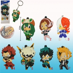 7 Styles Boku no Hero Academia Soft Plastic Rubber Anime Keychain