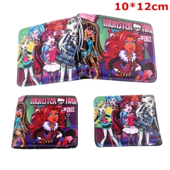 Monster High Cosplay Cartoon Folding PU Purse Anime Wallet