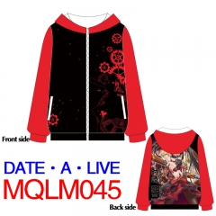 Date A Live Fancy Novel Good Quality Popular Cosplay Warm Anime Long Sleeve With Hat Hoodie