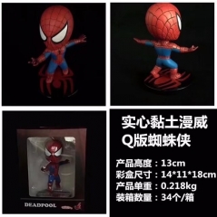 Q versions Spider Man Anime Figure PVC Toys 13cm 220g