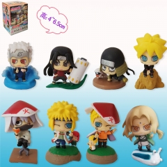 Naruto Boruto 8pcs/set Cartoon Toys Wholesale Japanese Anime Figure With Box 4-6cm