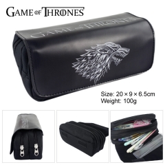 Game of Thrones Cartoon Anime Zipper PU and Canvas Pencil Bag