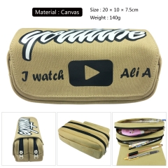 You Tube Cosplay Canvas For Student Anime Pencil Bag