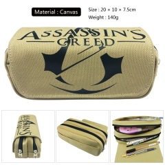Assassin's Creed Cosplay Cartoon Canvas For Student Anime Pencil Bag