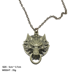 Final Fantasy Cosplay Cartoon Decoration Neck Bronze Wolf Anime Necklace