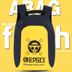 One Piece Monkey D. Luffy Waterproof Anime PU and Canvas Backpack Bag