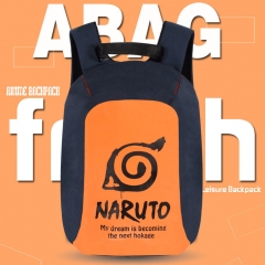 Naruto Waterproof Anime PU and Canvas Backpack Bag