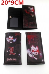 Death Note Cosplay Japanese Cartoon Anime PU Leather Long Wallet