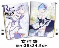 Re: Zero Kara Hajimeru Isekai Seikatsu Cosplay For Student Office Anime File Pocket