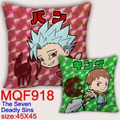 The Seven Deadly Sins Cosplay Two Sides Print Long Style Soft Pillow Wholesale Comfortable Good Quality Anime Pillow 45*45CM