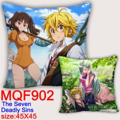 The Seven Deadly Sins Cosplay Two Sides Print Long Style Soft Pillow Wholesale Comfortable Good Quality Anime Pillow 45*45CM