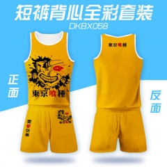Japanese Tokyo Ghoul Soft Man Sports Cartoon Vest And Short Pants