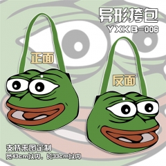 Sad Frog Funny Emoji Cartoon Anime Cute Canvas Satchel Bag