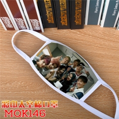 K-POP BTS Bulletproof Boy Scouts Got7 Cosplay Cartoon Mask Space Cotton Anime Print Mask