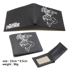 Black Panther Cosplay Movie Silica Gel Purse Anime Short Wallet