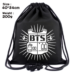 K-POP BTS Bulletproof Boy Scouts Popular Group Anime Canvas Drawstring Pocket Bag