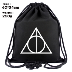 Harry Potter Magic Movie Fashion Anime Canvas Drawstring Pocket Bag