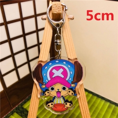 One Piece Chopper Anime Cartoon Cute Acrylic Keychain
