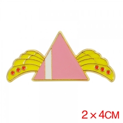 One Piece Cartoon Wing Hat Cosplay Fashion Badge Pin New Arrival Anime Decoration Alloy Brooch