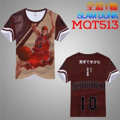 Slam Dunk Cartoon Cosplay 3D Print Anime T Shirts Anime Short Sleeves T Shirts