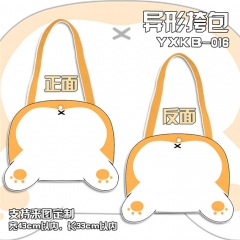Corgi Cartoon Cute Girls Shopping Bags Anime Canvas Hand Bag