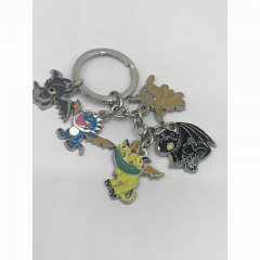 How to Train Your Dragon Cartoon Key Ring 5PCS Pendant Wholesale Anime Alloy Key Chain