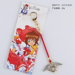 Card Captor Sakura Cartoon Key Ring Magic Wand Pendant Wholesale Anime Alloy Key Chain
