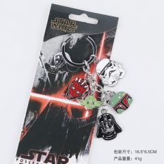 Star Wars Cartoon Key Ring 5PCS Pendant Wholesale Anime Alloy Key Chain
