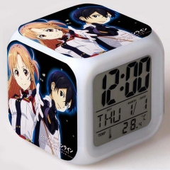 Sword Art Online Game Colorful Change Anime Clock Designs A