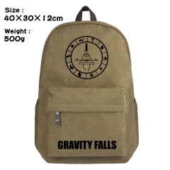 Gravity Falls Bag Khaki Canvas Anime Backpack Bags