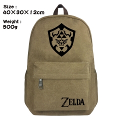 The Legend Of Zelda Game Bag Khaki Canvas Anime Backpack Bags